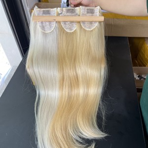 Extensiones de cabello humano Natural recto de hueso vietnamita al por mayor 2025, máquina de colas de caballo suaves y sedosas, trama doble, 100g, varios - Product Image 5