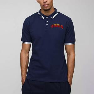 Customized Professional Supplier t <b>Shirt</b> Polo Standard Jacquard Ribbing <b>Collar</b> Cotton Button up polo <b>Shirts</b> - Product Image 1