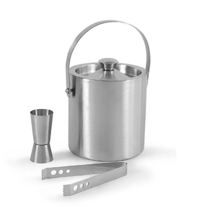 Tina de cerveza de Metal de acero inoxidable de diseño de lujo con tapa, venta al por mayor, vajilla de acero inoxidable, Tina de hielo decorativa para botellas de cerveza - Product Image 1