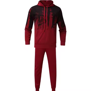 Behram International Sportswear Heavyweight Custom Tracksuit Fleece <b>Pullover</b> Hoodie Trouser Sets Side Pockets Autumn - Product Image 1