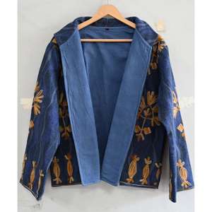 Chaqueta India hecha a mano con bordado, chaqueta bohemia de lona de pato, manga larga, tamaños personalizados y telas disponibles - Product Image 3