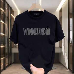 เสื้อยืดพิมพ์ลายแฟชั่นฤดูร้อนผ้าฝ้ายถัก 100% น้ำหนัก 220 กรัม สไตล์วินเทจทรงโอเวอร์ไซส์ไหล่ตกสำหรับผู้ชาย พร้อมโลโก้แบบกำหนดเอง - Product Image 4