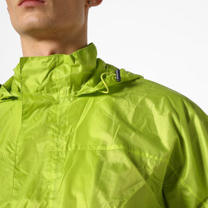 Chaqueta cortavientos de invierno de primera calidad para hombre, anorak de lona estampado con cuello levantado y cremallera, aspecto elegante desteñido - Product Image 4
