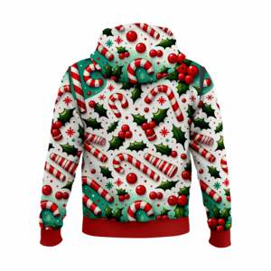 Sudadera con Capucha Personalizada de Sublimación para Hombre, Diseño Recortado con Pedrería, Corte Regular para Invierno, la Mejor de 2025 - Product Image 4