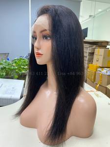 Venta al por mayor 12 pulgadas de largo vietnamita virgen Remy Peluca de pelo de alta calidad HD Color suizo Material con encaje transparente - Product Image 5