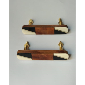 ลูกบิดไม้เรซินสำหรับประตูด้านในและด้านนอกอะลูมิเนียมรางที่ซ่อนอยู่สำหรับประตูบานเลื่อน - Product Image 4