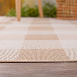 Tapis d'extérieur réversible en polypropylène beige 700BE par Netline Home Ecology - Product Image 4