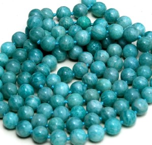 Collar Largo de Alta Calidad con 108 Cuentas de Mala, Chakra del Plexo Solar, Amazonita, Cristal Curativo, Cadenas de Perlas, Estilo Bohemio, Regalo - Product Image 2