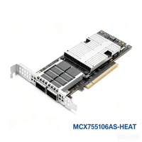 Adaptador de Red para Servidor Connect X-7 MCX755106AS-HEAT 400GbE PCIe Gen5 QSFP112 RDMA GPUDirect AI HPC Nuevo