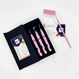 แหนบดัดขนตา Heart Grip ขนาด 10 มม. สีชมพูเคลือบสีเงิน ปลายมีลายสแตนเลสสตีล ทนทาน แม่นยำ ฟันหยัก/หยักเล็กน้อย สำหรับต่อขนตาแบบ Volume - Product Image 2