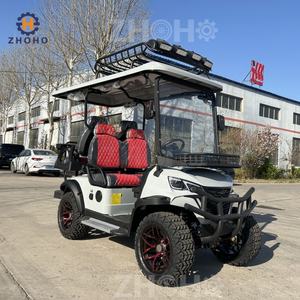 Voiture <span class=keywords><strong>de</strong></span> golf électrique tout-terrain simple <span class=keywords><strong>blanche</strong></span> 2-4 places, adaptée à <span class=keywords><strong>la</strong></span> plage et au <span class=keywords><strong>camping</strong></span>. - Product Image 2