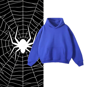 ชุดเสื้อฮู้ดผ้าฝ้ายผสม100% เสื้อฮู้ดเสื้อ420gsm พิมพ์ลายผงพัฟแบบสั่งทำตามสัญญา - Product Image 4