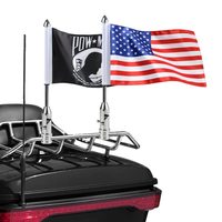 Vente en gros facile à assembler pas cher USA bannière d'état personnalisé campagne noir drapeau de moto à montage latéral arrière avec drapeau