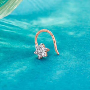 เครื่องประดับจมูกทรงดาวประดับเพชรซิร์คอนชุบทอง 14k สำหรับงานแต่งงานหรือเป็นของขวัญหมั้น - Product Image 1