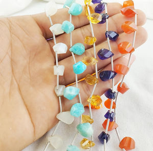 Améthyste naturelle 12x8mm perles de pierres précieuses goutte de poire 8 pouces de long brin torsadé pour la fabrication de bijoux et de bracelets - Product Image 4