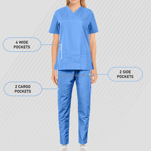 STRETCH Quick Dry Surgeon Scrub Uniform Medical Scrubs <b>Set</b> Hospital <b>Doctor</b> Nurse Unisex Clinical Student Sanitary Airy Work Suit - Product Image 5