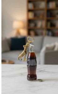 Outil de décapage de capuchon en laiton en forme d'animal avec logo personnalisé, design moderne pour accessoires de bar à domicile, cuisine, origine Inde, 2 en 1 - Product Image 2