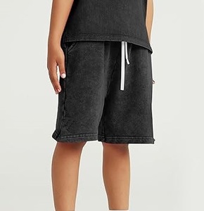 LOW MOQ Wholesale Custom <b>Men's</b> Vintage Washed Acid Wash Sweat <b>Shorts</b> Workout Outdoor Wears Summer Casual Faded <b>Short</b> Breathable - Product Image 4