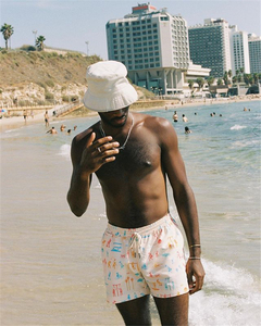 กางเกงขาสั้นผ้ายีนส์สำหรับผู้ชายมาใหม่กางเกงโอเวอร์ไซส์ผ้าเดนิมผ้าฝ้าย100% มีซิปพิมพ์ลายป้องกันรอยยับ - Product Image 6