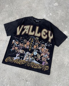 เสื้อยืดผ้าฝ้ายเนื้อหนาสำหรับผู้ชายเสื้อครอปโอเวอร์ไซส์ลายกราฟิกแนวสตรีทแวร์ผ้าคอตตอนออกแบบได้ตามต้องการแบบ2025 - Product Image 5
