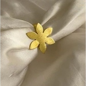 Vintage Statement Brass <b>Ring</b> 18K Gold Plated Fashionable Gemstone Inlay Children's Statement Jewelry for Gift Claw Setting - Product Image 3
