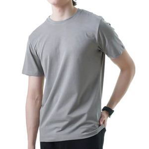 Hanes Boys TAGLESS ComfortSoft Crewneck T Shirt COTON/POLY T-SHIRT/Light Grey Regular Fit Plain Basic Cotton T Shirt - Product Image 3