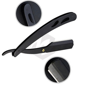 Afeitado Barber Tools Hair Razor Black Professional Ajustable Safety Razor Ustra Maquinilla de afeitar sin dolor para hombres Personal - Product Image 3