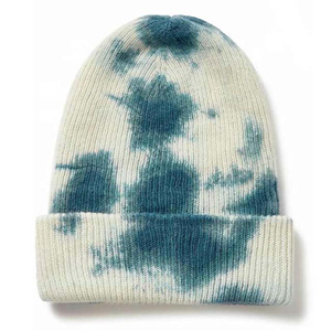 2026 New Model Of Unisex Pink White Tie Dye Knitted Beanie Hat 100% Acrylic Casual <b>Winter</b> <b>Cap</b> for Adults Best Seller - Product Image 5