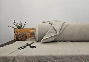 Vente en gros 100% tissu de lin biologique 115 ''/292 cm uni garçons Textiles de maison tissé-literie canapé rideau couette filles Dressing - Product Image 6
