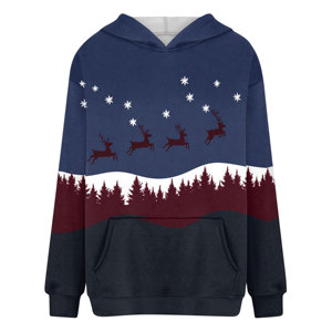 Personalized Christmas Hooded Sweatshirt Women Merry Christmas Pullover 3D Graphic <b>Sublimation</b> Tops Causal <b>Hoodie</b> - Product Image 1