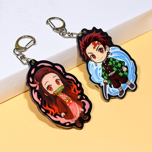 Double-Sided HD UV Printed Holographic <strong>Acrylic</strong> Keychains Cute Cartoon Anime Commemorative Plastic Pet Character Keychains - Product Image 2