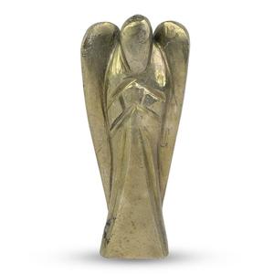 Qualité incroyable de 1.5 à 2 pouces Pyrite dorée naturelle Ange Sculpture Artisanat Pierres de cristal Ornements à vendre de Soha Agate - Product Image 1