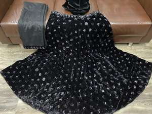 Costume traditionnel en fausse Georgette pour femmes Sequin Broderie Pantalon cousu Dupatta Festive Party Wear Vêtements pakistanais indiens - Product Image 4