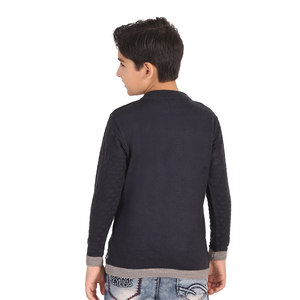 Suéter tipo jersey con cuello redondo para niños y mujeres, ropa de invierno tejida con capucha y decoración estampada, venta al por mayor - Product Image 4