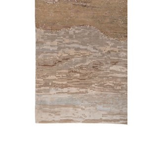 Whispers Desert Beige <b>Brown</b> Hand Knotted <b>Wool</b> Bamboo Silk Large Area Rugs AKWB-9069 Rectangle Abstract Pattern for Home Hallway - Product Image 4
