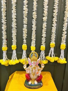 Guirnalda de hilo de caléndula de jazmín, decoración colgante de pared, telón de fondo de escenario, decoración de Festival y fiesta, guirnalda decorativa, decoración del hogar - Product Image 2