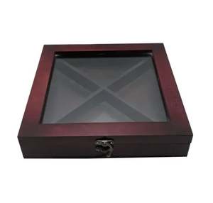 Joyero cuadrado de madera más vendido con tapa de vidrio Joyero de madera más vendido para decoración del hogar y regalos - Product Image 6