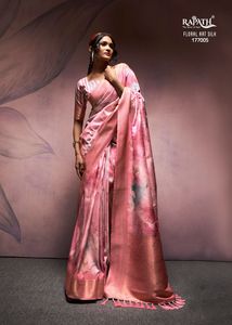 Sari de Seda Suave de Diseño de Alta Calidad con Estampado Floral Digital para Mujer, Ideal para Fiestas, Festivales y Trabajo, Estilo Indio-Pakistaní - Product Image 4