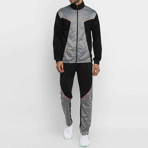 Custom Men's Athleisure Chándal Full-Zip Color Block Set Tapered Jogger Pants & Jacket para Gym Training Pedidos al por mayor - Product Image 1