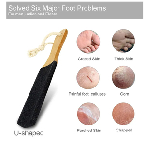 Raspador de pie con mango de madera alemán de alta calidad, archivo removedor de callos contorneado para una herramienta de belleza suave para el cuidado de los pies - Product Image 4