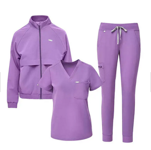 Tenues médicales personnalisées en tissu doux de haute qualité, ensembles de blouses, vente en gros, faible MOQ, uniformes infirmiers pour femmes et hommes, uniformes d'hôpital - Product Image 2