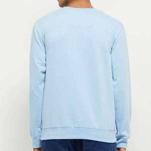 Haute qualité automne hiver 100% coton hommes sweat épaissi pull à capuche couleur unie sweat - Product Image 3