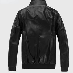 Chaqueta de lona ajustada de cuero genuino para hombre de marca, estilo callejero, prendas de vestir exteriores impermeables ecológicas - Product Image 3