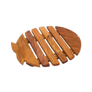 Vintage Wood <b>Trivets</b> with Gold Detail Wood <b>Kitchen</b> Decor Mid century <b>Kitchen</b> Decor Wood and Decor - Product Image 6
