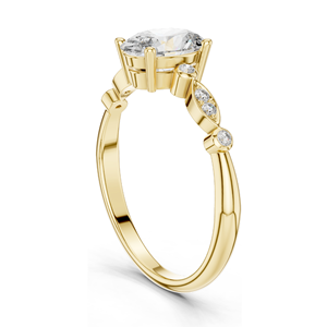 Bague de luxe en diamant naturel taille ovale 1 carat pour femme, clarté VVS-VS EF, or rose, jaune et blanc 18K, 14K, 10K, pour mariage et fiançailles - Product Image 6
