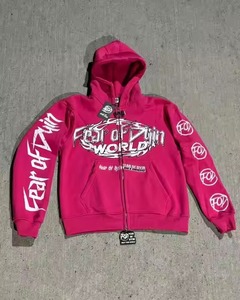 Sweat à capuche personnalisé de haute qualité sweats en éponge française vierge poids lourd vintage sérigraphie sweats à capuche pour hommes - Product Image 3