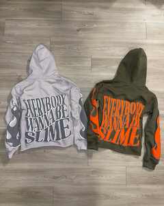 Vente en gros de logo personnalisé sans poche impression bouffante 3d 420 500gsm sweat à capuche épais en coton épais pour hommes - Product Image 3