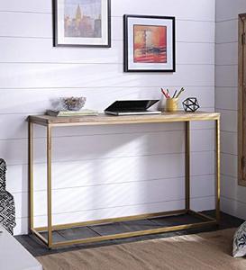 Table console de bureau à domicile Rayan International avec cadre en fer métallique, meubles d'entrée - Product Image 2