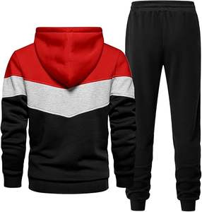 Conjunto de Sudadera con capucha deportiva de lana transpirable para hombre, ropa informal para correr, deportes de invierno, chándal transpirable OEM para gimnasio impreso - Product Image 3