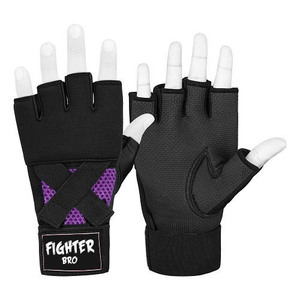 Guantes de Boxeo Muay Thai con Protección de Neopreno para los Nudillos, Vendas para las Manos para Entrenamiento de Sparring - Product Image 1